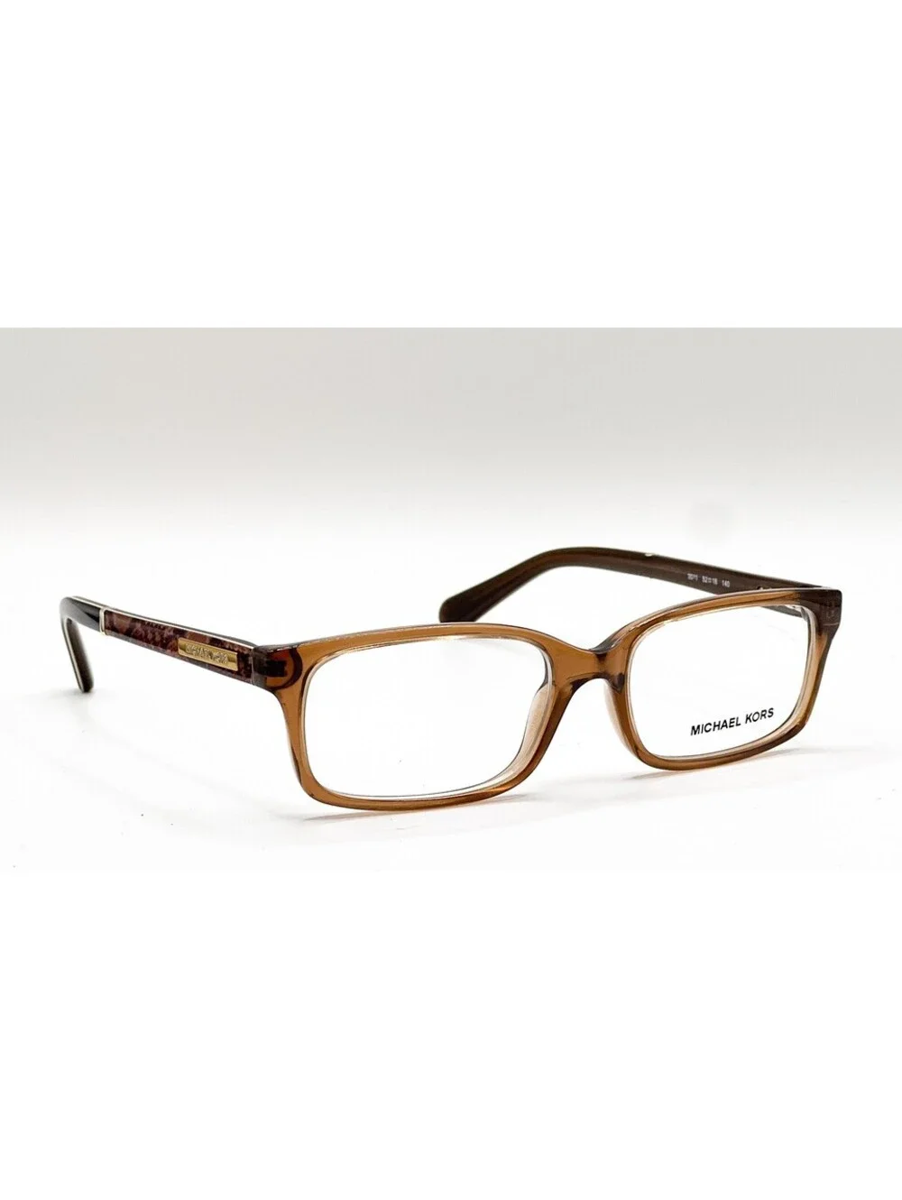 Michael Kors MK 8006 3011 Brown Rectangle Authentic Eyeglass Frames 52-16